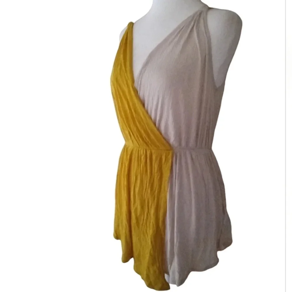 Free People Last Night Strappy Color Block Tank Top Size Small Sunglow Color - Picture 9 of 10